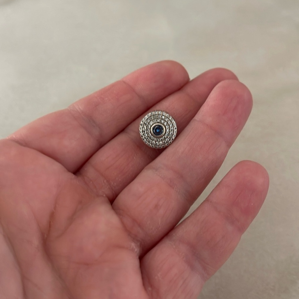 Crystal evil eye charm